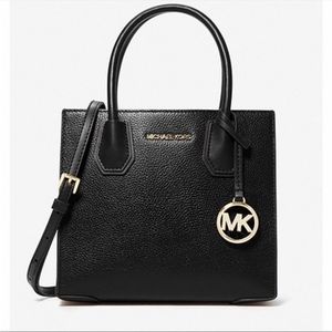 🔥 Michael Kors Mercer Medium Pebbled Leather Crossbody Bag NWT